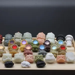 Premium Hand-Carved Colorful Alashan Agate Cute Charms, Featuring Various Adorable Animals, Plants and Anime Figures, Perfect Accessories for DIY Bracelets. - 图片 3