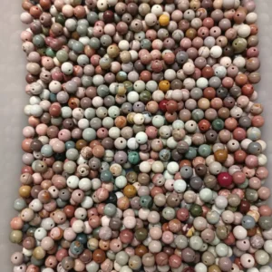 Alashan Agate Caramel Multicolor Round Beads / DIY Bracelet Matching, Loose Beads, Bracelets, Versatile Jewelry - $60