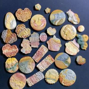 Premium Hand-Carved Alashan Agate Pendant, Caramel Multi-Color, Cute Animal Charm, Niche Fashion Accessory
