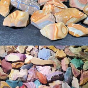Pure natural raw Alashan agate in caramel colors, jade-like agate, suitable for pendants and DIY bracelets, a niche, unique and fashionable accessory.